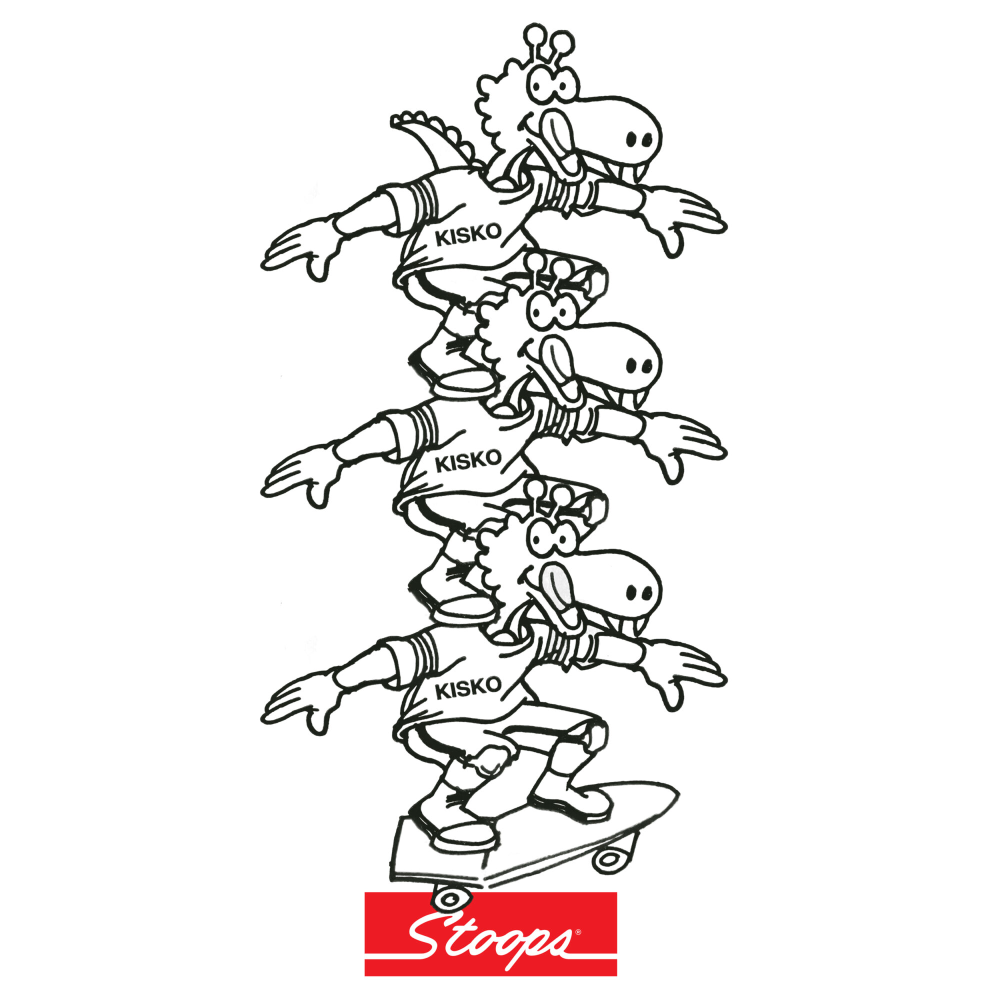 STOOPS - KISKO SKATE RISOGRAPH PRINT