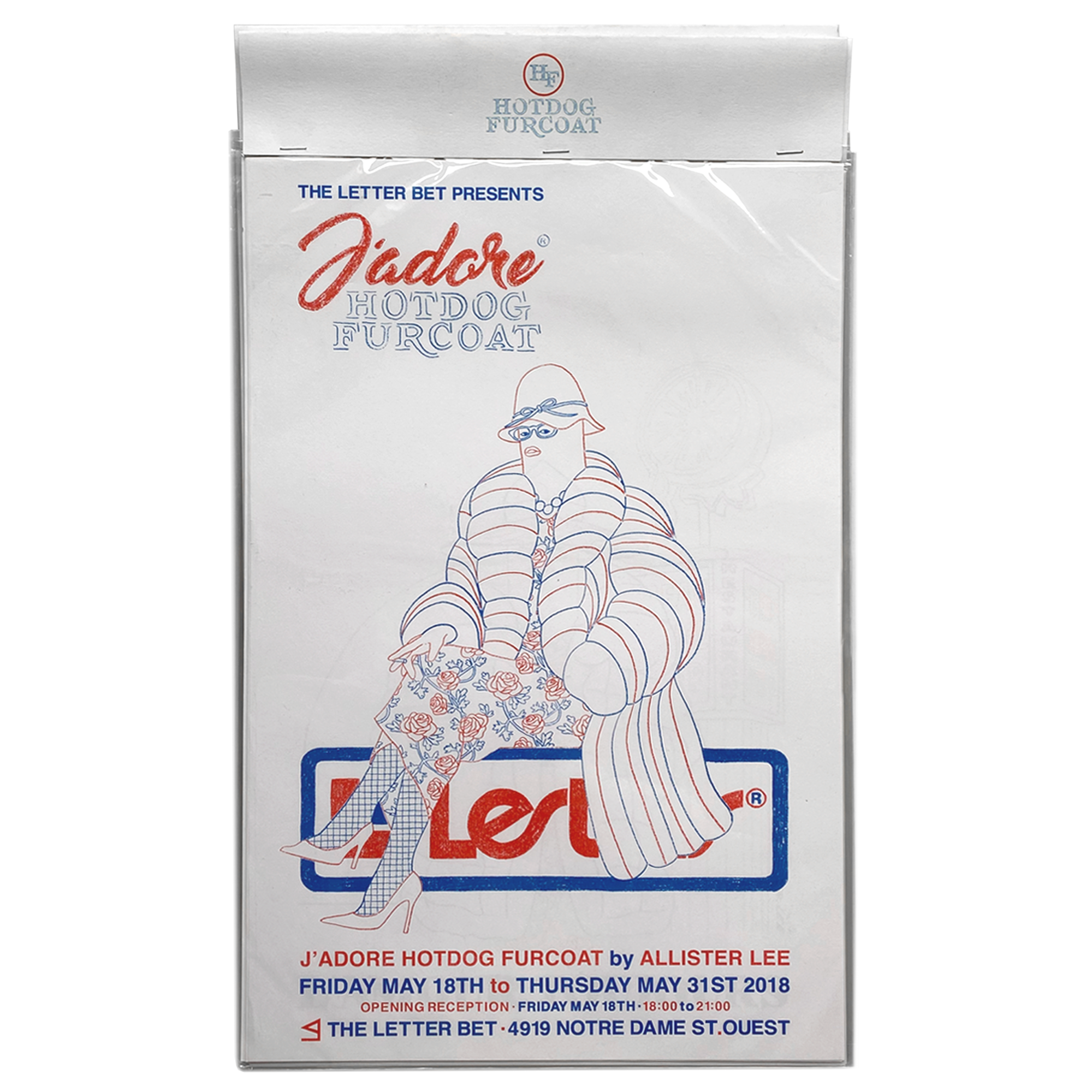 HOTDOG FURCOAT LETTERBET EXHIBITION RISOGRAPH PRINT SET